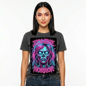 Camiseta Personalizada de Mujer Estilo Gladiador con Estampado Gráfico de Guerrero Zombi, Ropa Urbana de Algodón Pesado Estilo Romano, Venta al Por Mayor - Product Image 6