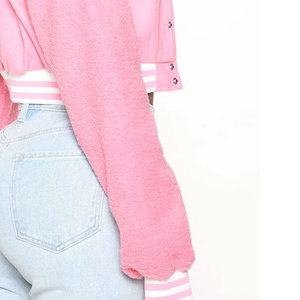 Chaqueta Varsity Corta Personalizada con MOQ Bajo para Mujer, Chaqueta Letterman de Béisbol para Mujer, Chaquetas Varsity Cortas de Invierno con Forro Polar - Product Image 6