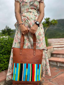 Bolso de mano de cuero auténtico estilo Azteca para mujer, bolsa de compras elegante, Vintage, accesorio perfecto, novedad - Product Image 4