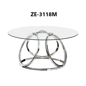 Luxury Handmade Gold Stainless Steel Coffee Table with Premium White Marble Top Modern Living Room FurnitureContemporary Metal - Product Image 2