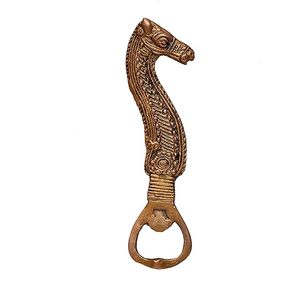 Handcrafted Brass Tribal Design Bottle Opener Sculpted Decorative <b>Bar</b> <b>Tool</b> - Product Image 1