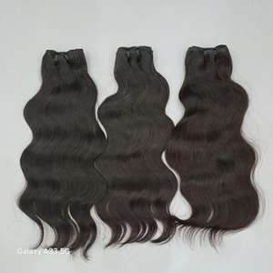 La mejor calidad, extensiones de cabello Remy ondulado con cutícula completa alineada de 8-32 pulgadas, paquetes de cabello virgen indio crudo a los precios más bajos, OEM ODM - Product Image 2