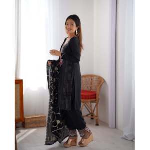 Women's Beautiful Party Wear XL <b>Suit</b> Set with Thread and Sequence Work - Product Image 2