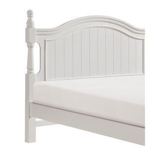 Mobili Classici Bianchi in Legno per Camera da Letto, 1 Letto Matrimoniale in Stile Tradizionale con Testiera e Pediera Uniche, Letti per Bambini - Product Image 3