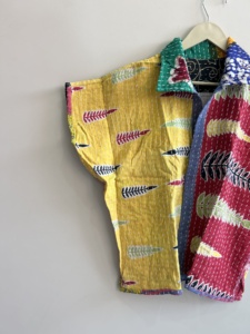 Handmade Kantha Reversible <b>Quilted</b> Short <b>Jacket</b> Patchwork Women's Boho Vintage Coat - Product Image 4