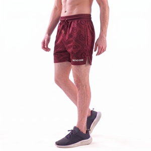 custom <b>mens</b> navy blue <b>running</b> shorts geometric line pattern athletic training gym workout shorts side slit pockets sports <b>pant</b> - Product Image 2