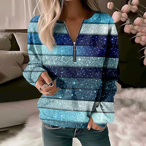Sudaderas con capucha para mujer, nuevas, de calidad, para otoño, con cuello redondo, cremallera, en amarillo, rojo y azul, estilo urbano, de manga larga - Product Image 5