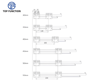 รางเลื่อนเหล็กแบบปิดนุ่มนวล AODELI ADL-13 ขนาด 116 มม. ดีไซน์ทันสมัย รับน้ำหนักได้ 31-50 กก. ความยาว 270-550 มม. สำหรับบ้าน สำนักงาน และห้องครัว - Product Image 5