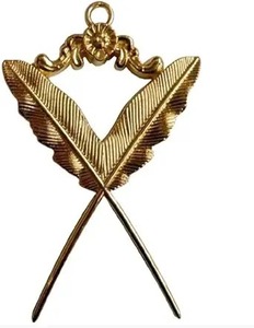 Jouet de collier maçonnique en or - Nouveau modèle Past Master, taille standard, plaqué or - Product Image 2