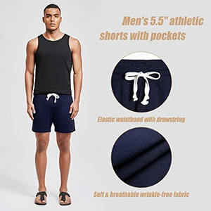 Pantalones Cortos Deportivos Vintage de Algodón 100% de Secado Rápido para Hombre, de Alta Calidad, Holgados, para Fitness, Running y Jogging - Product Image 2