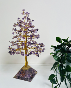 Wholesale Natural Healing Crystal Hot <b>Sales</b> Amethyst Crystal Tree with <b>Organ</b> Pyramid Handmade Carved Lucky Tree <b>for</b> Decor - Product Image 4