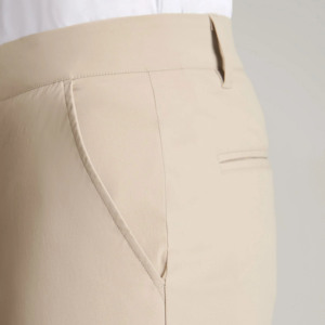 Pantalon Homme Sur Mesure de Haute Qualité, Coupe Slim, Effet Délavé, Extensible, 100% Coton, Tissu Côtelé Imperméable avec Cordon de Serrage, Idéal Printemps - Product Image 2