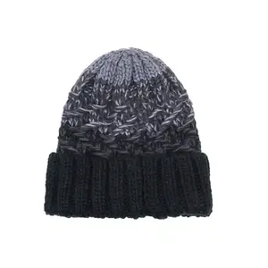 Gorro de Punto Personalizable 100% Algodón a Rayas para Hombre, Gorro de Invierno Cómodo con Impresión de Logotipo, Diseño de Imagen para Viajes, Jacquard - Product Image 4