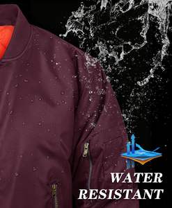 Chaqueta Bomber de Invierno con Logotipo Personalizado para Hombre, Tallas Grandes, Chaqueta Bomber Gruesa y Cálida, Cortavientos con Cremallera - Product Image 3