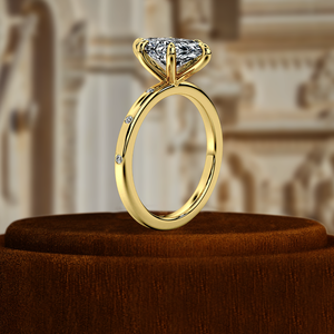 Anillo de compromiso con corte marquesa de 1 quilate para mujer, diamante creado en laboratorio, anillo de compromiso con pavé, anillo de propuesta, el mejor regalo para ella. - Product Image 3