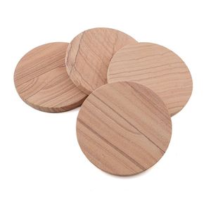 แผ่นรองแก้วไม้ทรงกลมทำมือ - Product Image 2