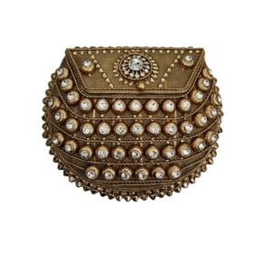 Vivid 100% Quality Commitment Luxury Style Lightweight Metal Beaded Evening <b>Handbags</b> Purse Women India Origin Manufacturer - Product Image 1