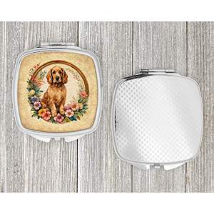 Cocker Spaniel <b>Flowers</b> Compact Travel Makeup <b>Mirror</b> Folding Handheld Design Gift for Women and Girls - Product Image 4