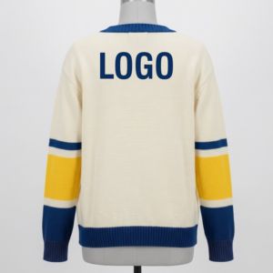 เสื้อสเวตเตอร์ไหมพรมคอวี แขนยาว สีตัดต่อ สไตล์ลำลอง สำหรับผู้หญิง เหมาะสำหรับฤดูใบไม้ร่วง ผลิตจากอะคริลิก 100% ป้องกันการเป็นขุย - Product Image 2