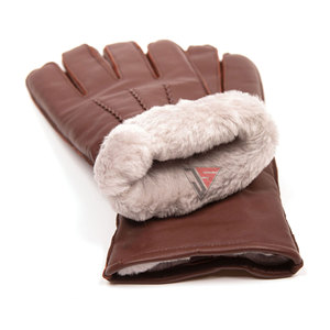 Gants d'hiver chauds pour la conduite avec poignets en fourrure, gants en cuir sans chrome doublés de fourrure pour hommes - Product Image 5