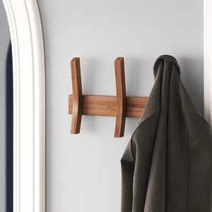 Porte-manteau mural doré à 3 crochets, pliable, robuste, en métal, style classique, pour vêtements, installation par perçage - Product Image 6