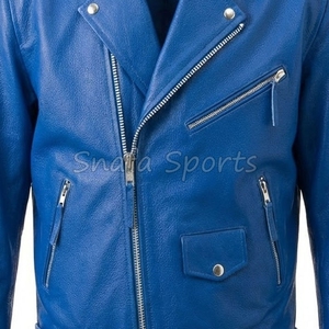 Veste en cuir véritable pour homme, cuir de vachette de qualité supérieure, durable, élégante, mode d'hiver, classique, moderne, tendance, vêtements en cuir - Product Image 3