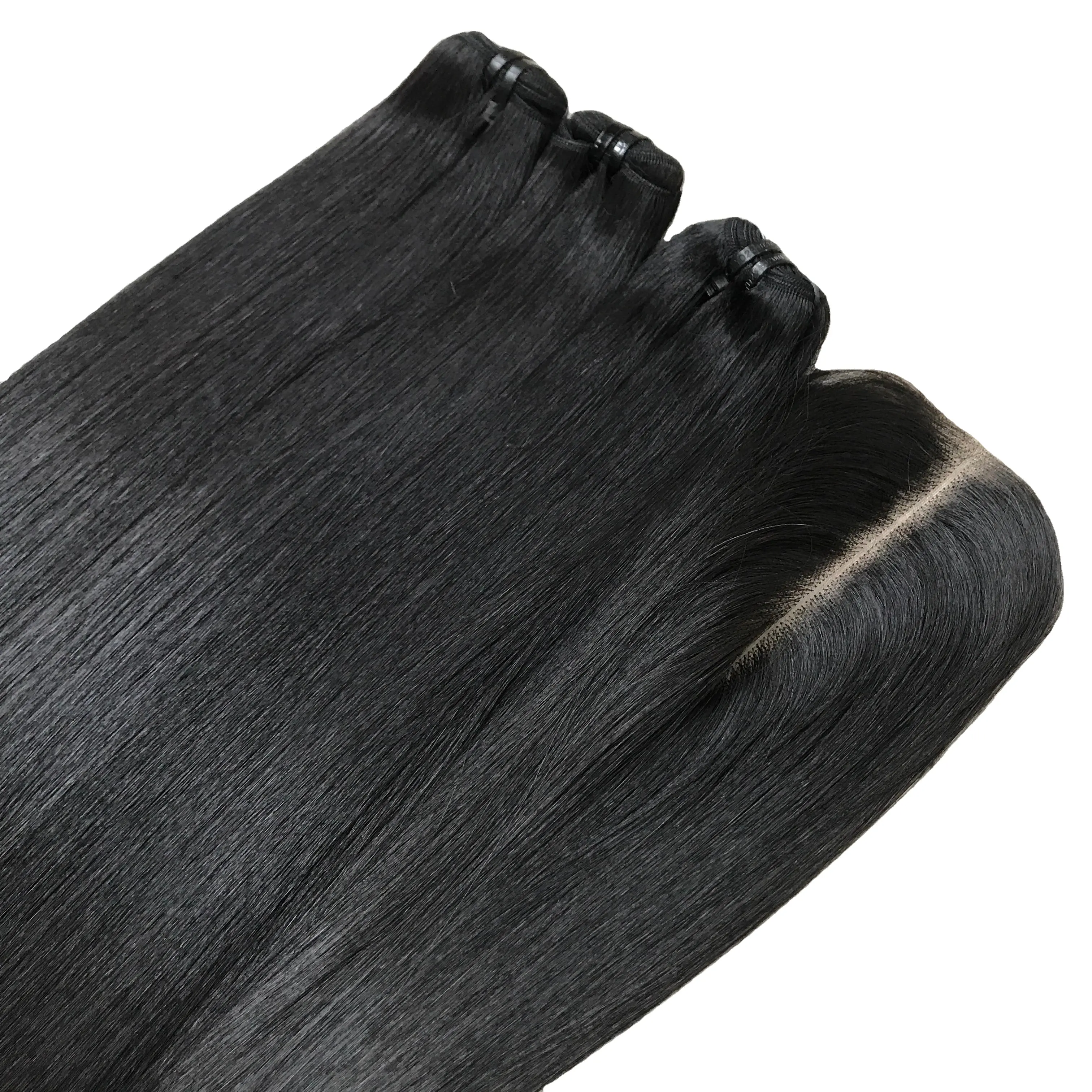 Высококачественные прямые человеческие волосы 10 дюймов с застежкой Kim K | Вьетнамские необработанные гениальные волосы, оптовая цена, волосы LINU