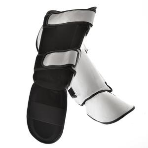 En stock, protège-tibias de boxe YQ blancs, petits, en cuir, réglables, protection professionnelle, 9,5 cm * 6 cm, sans logo - Product Image 2