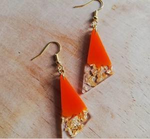 Boucles d'oreilles élégantes en résine acrylique, artisanat en pierres semi-précieuses - Product Image 3