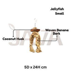 ของเล่นนกแบบรักษ์โลกจากจาวา ทำจากก้านกล้วย เปลือกมะพร้าว และรูปทรงแมงกะพรุน รุ่น S - Product Image 2