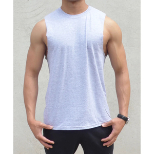 100% Customized Wholesale Slim Fit Spoon Neck Ribbed Tank Top <b>White</b> <b>Men's</b> Cotton Tank Top Personalized Logo Printing - Product Image 6