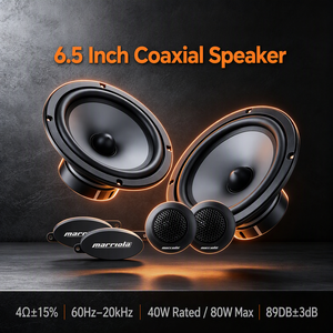 Haut-parleurs coaxiaux professionnels de 6,5 pouces Marriola SQ-AB7 91 dB 40 W RMS pour voiture, woofer de basses pour véhicule universel - Product Image 1