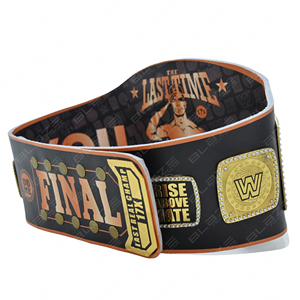Cinturón de Campeonato de Halterofilia Personalizado, Doble Hebilla, Impresión Digital, Cuero y Latón, Diseño John Cena Last Time, Cómodo para Lucha Libre - Product Image 4