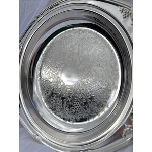 Bol à salade en acier inoxydable de forme ovale avec bordure en laiton, bol à fruits et à salades en métal pour la maison et la cuisine - Product Image 6
