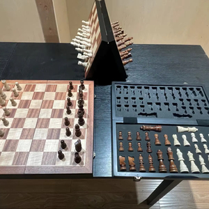 ILAHI's Eco-Friendly Rustic Polished Rectangle <b>Chess</b> <b>Board</b> Game 100% Handmade Pure Wood Animal/Love Style Customized Size <b>Chess</b> - Product Image 1