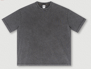 T-shirt ample et court à col rond, style décontracté confortable, idéal pour la personnalisation ou un usage quotidien décontracté - Product Image 1