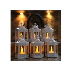 Contemporary metal <b>candle</b> <b>lantern</b> created for premium ambiance enhancement in homes patios and dining spaces - Product Image 5