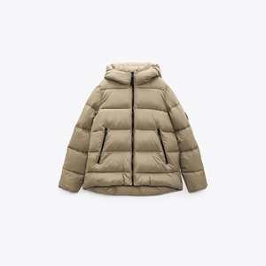 Chaquetas de Invierno para Hombre de Nailon de Alta Calidad, Diseña Tu Propia Chaqueta Acolchada con Capucha y Cuello, Color Sólido, con Tu Diseño - Product Image 1