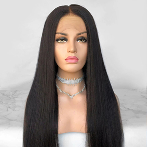 วิกผมตรงขอบด้านหน้าวิกลูกไม้ติดหนังศีรษะกระจกทรงเวียดนามเกรด12A - Product Image 1