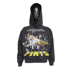 Custom <b>Mens</b> Black Size Oversized Cotton Hoodie 400 GSM Heavyweight Streetwear - Product Image 3