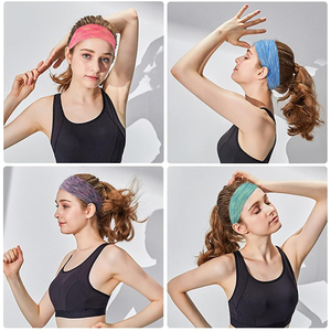 Bandeau de sport élastique en polyester de haute qualité pour hommes, avec logo personnalisé, coloré, anti-transpiration, pour l'exercice et le yoga - Product Image 4