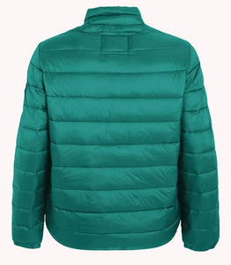 OEM Custom <b>Men</b>’s <b>Lightweight</b> Blue Puffer <b>Jacket</b> Stand Collar Zip Up Winter Warm Quilted Casual Outdoor <b>Jacket</b> Wholesale - Product Image 4