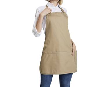<b>Apron</b> <b>White</b> <b>Apron</b> Cotton Kitchen <b>Apron</b> Adjustable Neck Strap Soft Fabric with Front Pocket Durable Use - Product Image 4