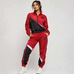 Windbreaker Tracksuit Casual Athletic Outfit Lightweight Zip <b>Jacket</b> Matching Pants <b>for</b> Outdoor <b>Sports</b> and Activewear - Product Image 1