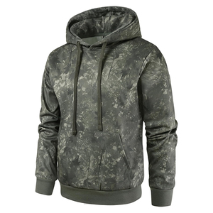 Sweat-shirt à capuche camouflage pour homme, manches longues, coupe classique, respirant, tricoté, avec poche, vêtements décontractés pour l'extérieur - Product Image 1