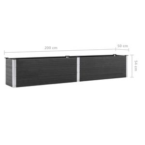 Jardinera Elevada de Acero y Madera Plástica Compuesta (WPC) Gris para Macetas de Vivero - Product Image 6