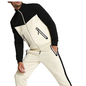 Survêtement Homme Personnalisé Printemps Uni Col Montant Extensible Quatre Sens Léger Respirant Séchage Rapide Sportswear Décontracté 100% Coton - Product Image 4