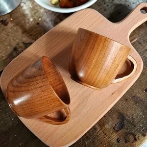 Taza de Té de Madera con Acabado Liso, Hecha a Mano, Taza de Bebidas de Madera Maciza para la Mesa del Comedor y Decoración de la Cocina - Product Image 5
