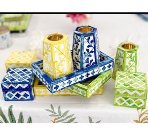 Juego de quemador de incienso Bakhoor con incrustaciones de hueso árabe, con bandeja y caja, estilo árabe, para decoración del hogar. - Product Image 4