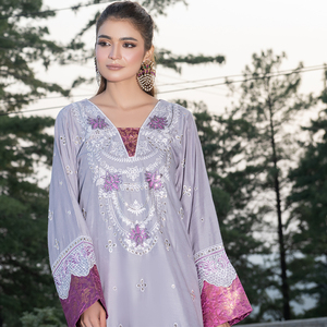 Nuevo Diseño, Vestido de Novia de Talla Grande para Mujer, Encaje Bordado con Estampado Floral, Maxi Vestido Línea A, Conjunto Kurta de Alta Calidad para Exportación - Product Image 6